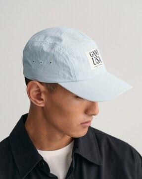 snapback cap with brand applique