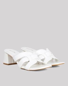 snea women heeled sandals white 36