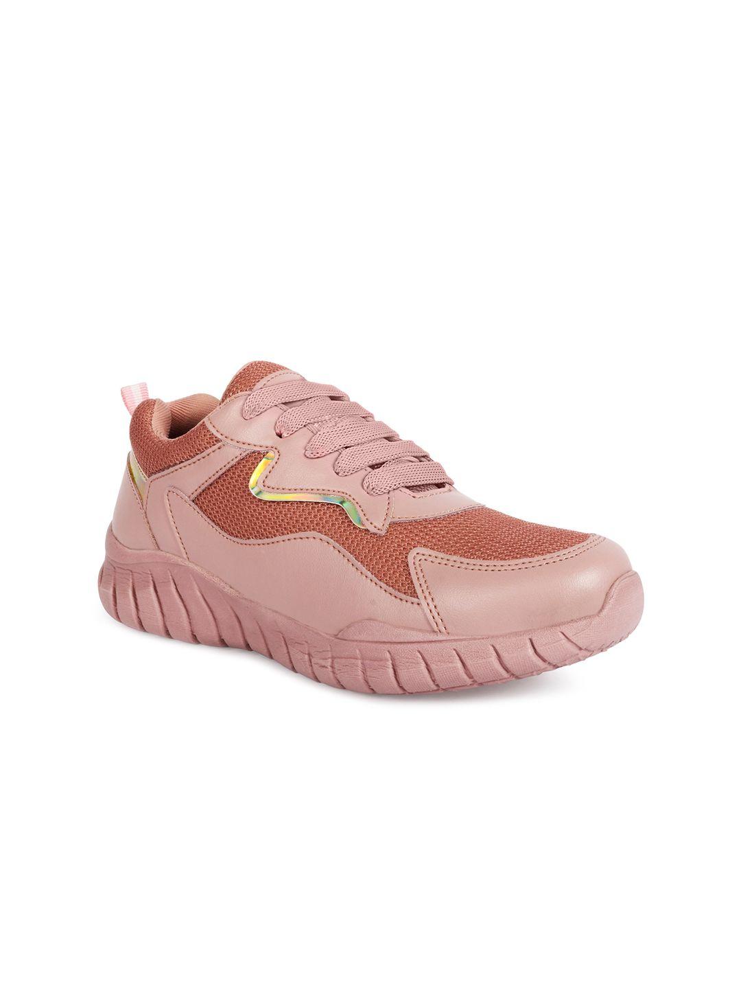 sneakers villa women pink colourblocked sneakers