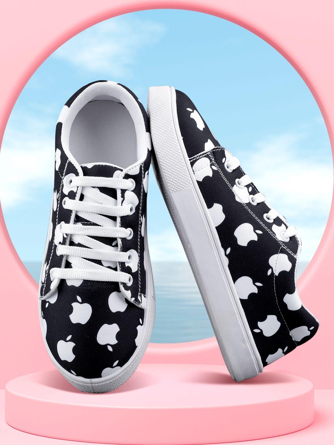 sneakers villa women printed comfort insole contrast sole sneakers