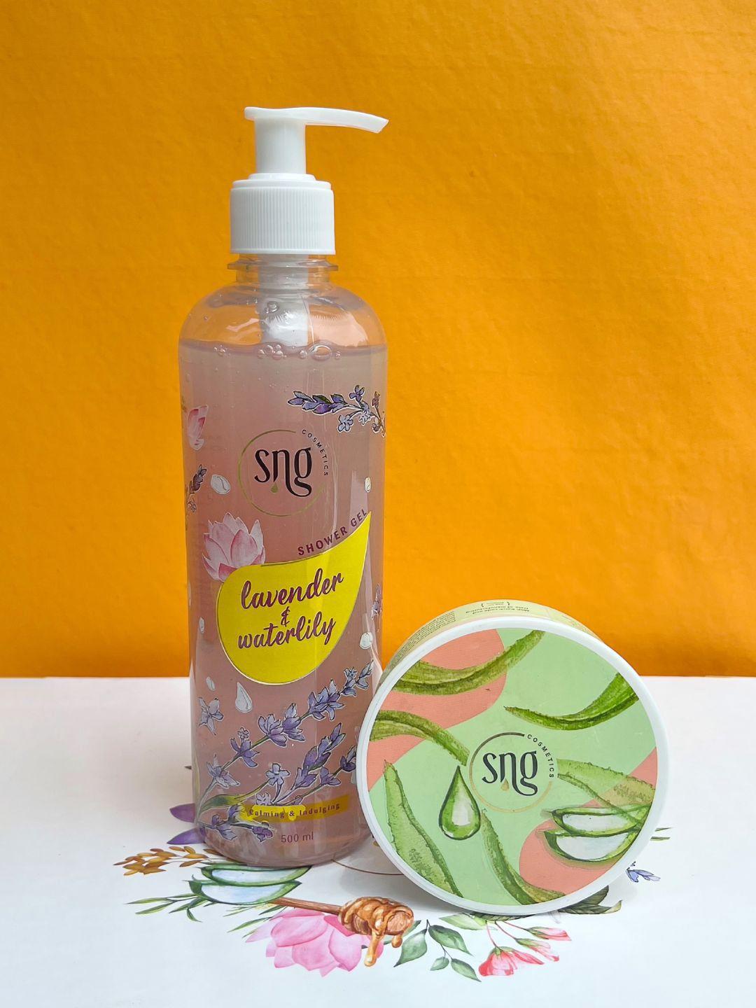 sng cosmetics shower gel 500 ml & face moisturiser 150 ml