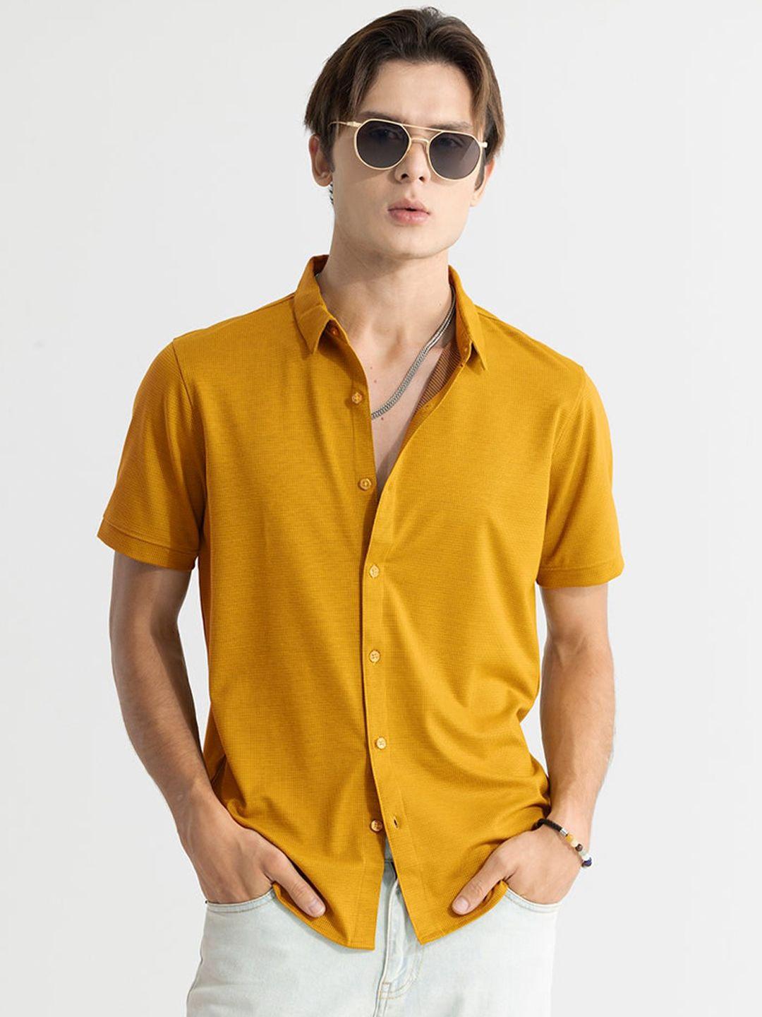 snitch classic slim fit casual shirt