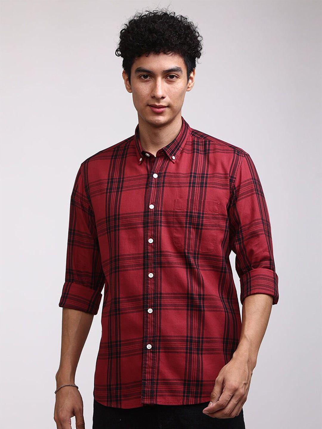 snitch classic tartan checked pure cotton checked casual shirt