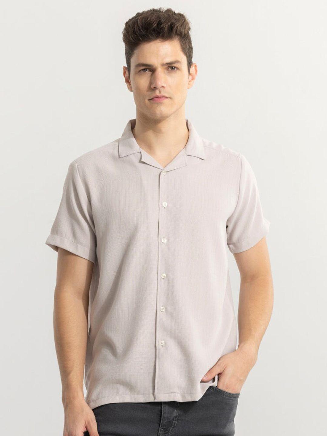 snitch grey classic boxy cuban collar casual shirt