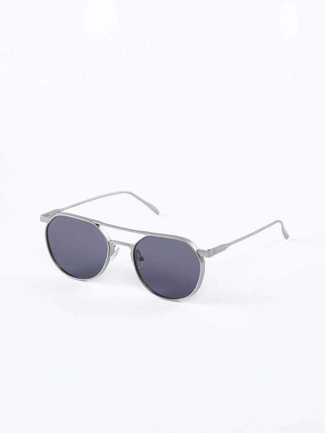 snitch men black aviator sunglasses with uv protected lens sunglasses