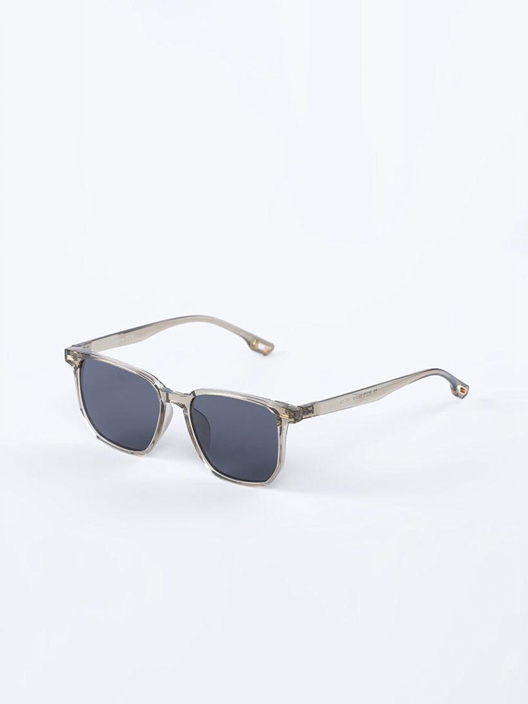 snitch men black square sunglasses with uv protected lens sunglasses