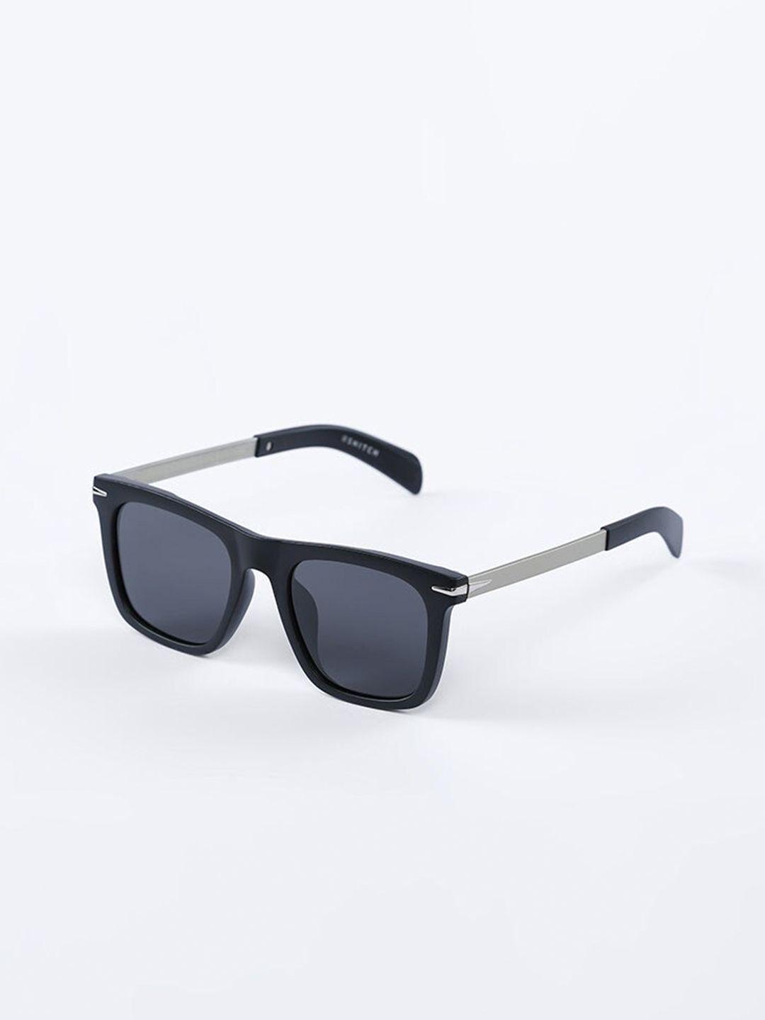 snitch men black square sunglasses with uv protected lens