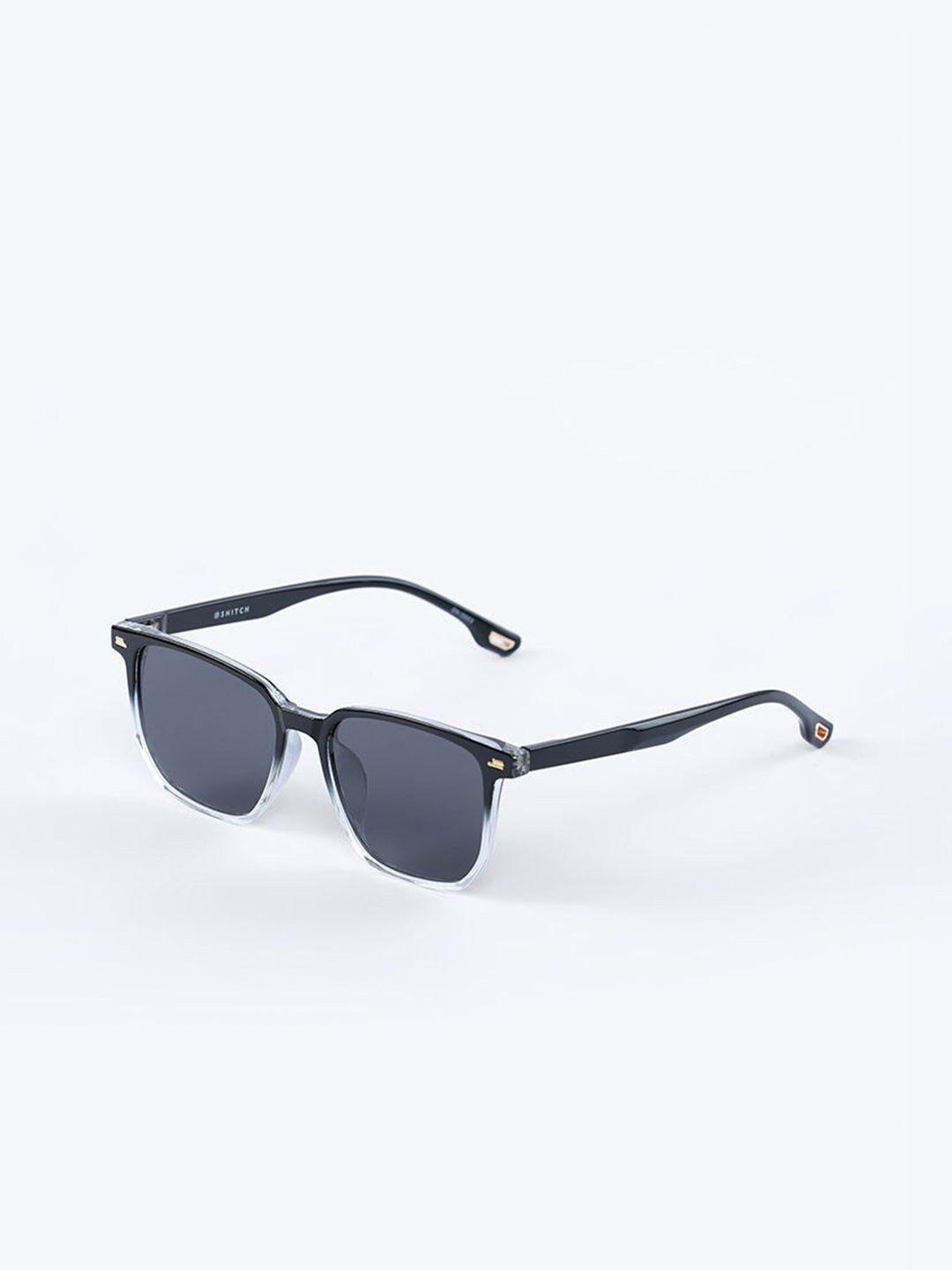 snitch men black wayfarer sunglasses with uv protected lens