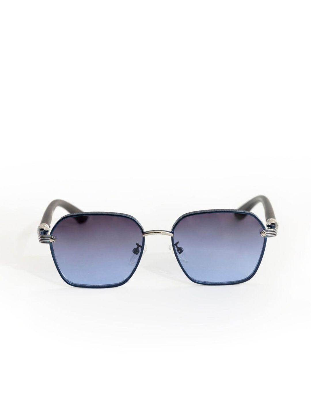 snitch men blue square sunglasses with uv protected lens