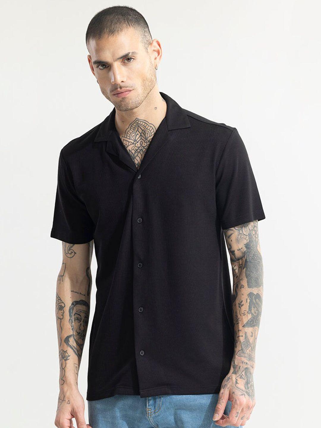 snitch men classic boxy opaque casual shirt