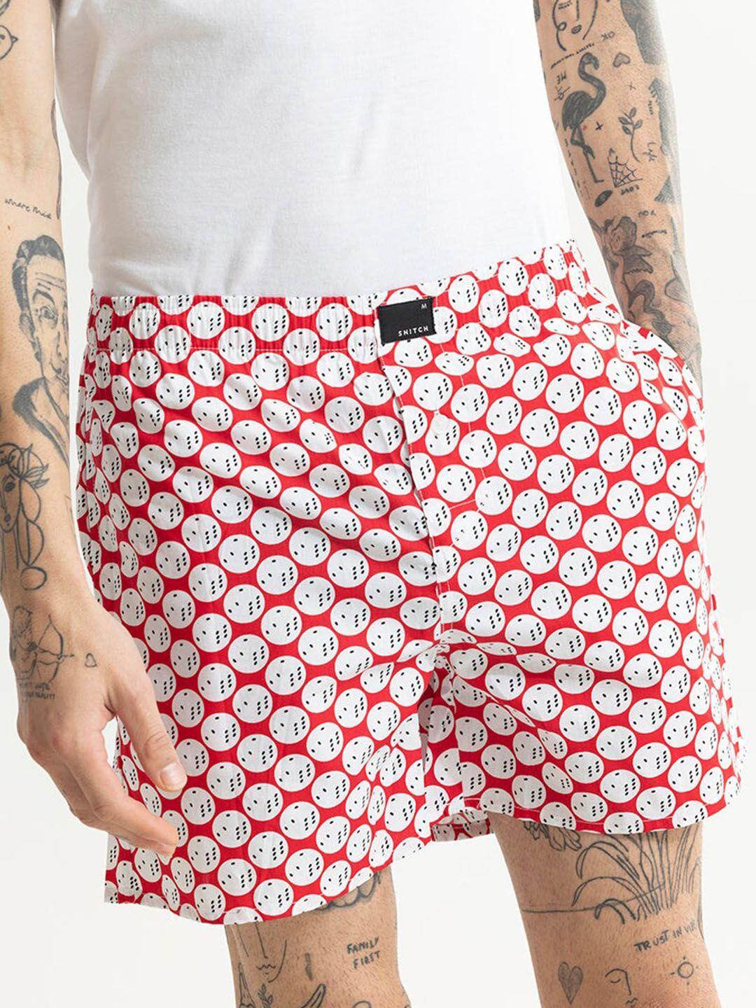 snitch men conversational printed cotton boxers