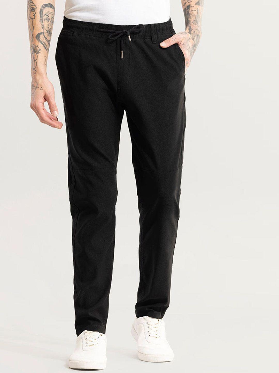 snitch men mid-rise cotton track pants