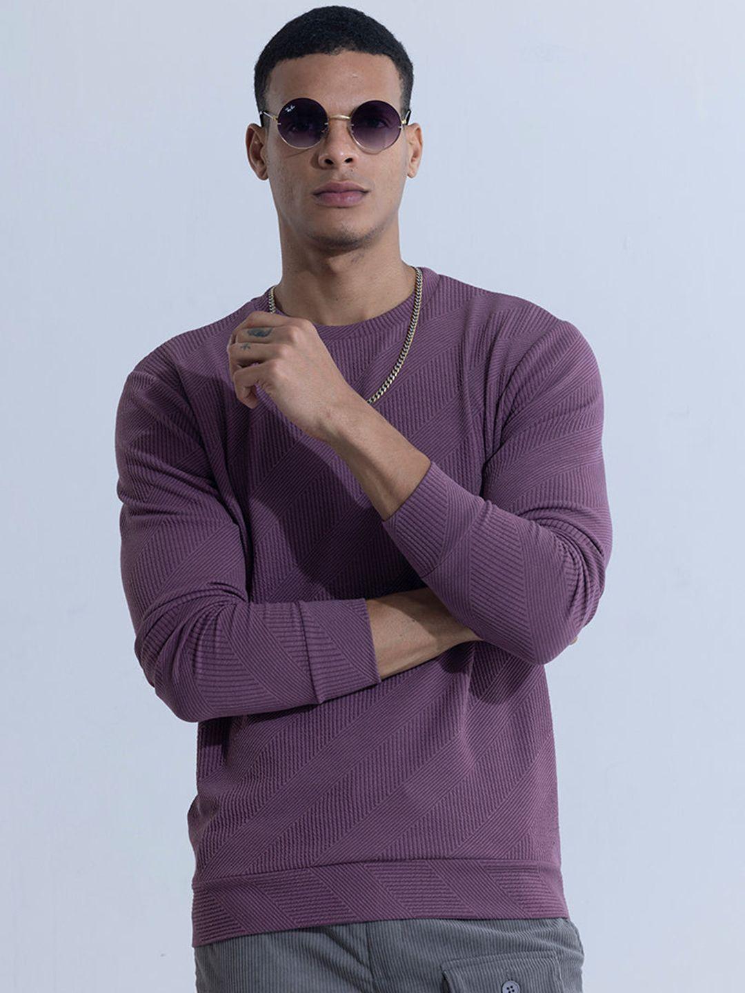 snitch purple round neck sweatshirt