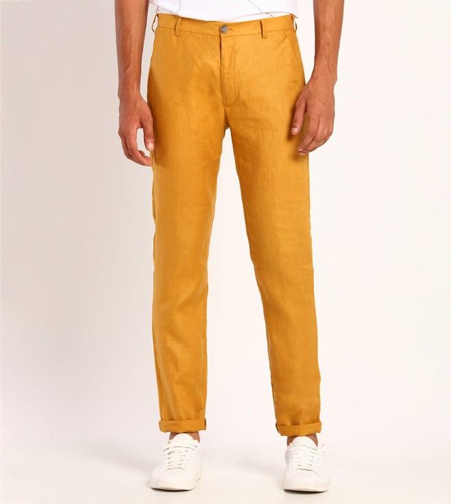 snob mustard linen toco trousers