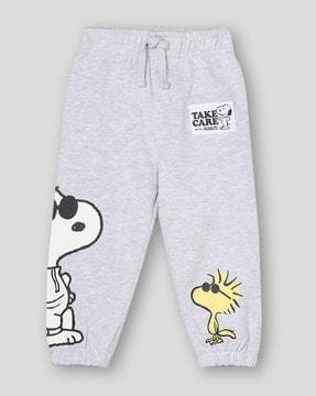 snoopy print regular joggers