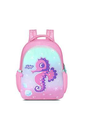 snuggle polyester men's casual wear school backpack - pink