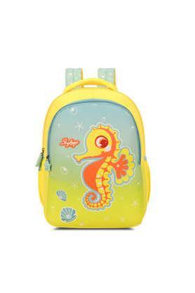 snuggle polyester men's casual wear school backpack - yellow