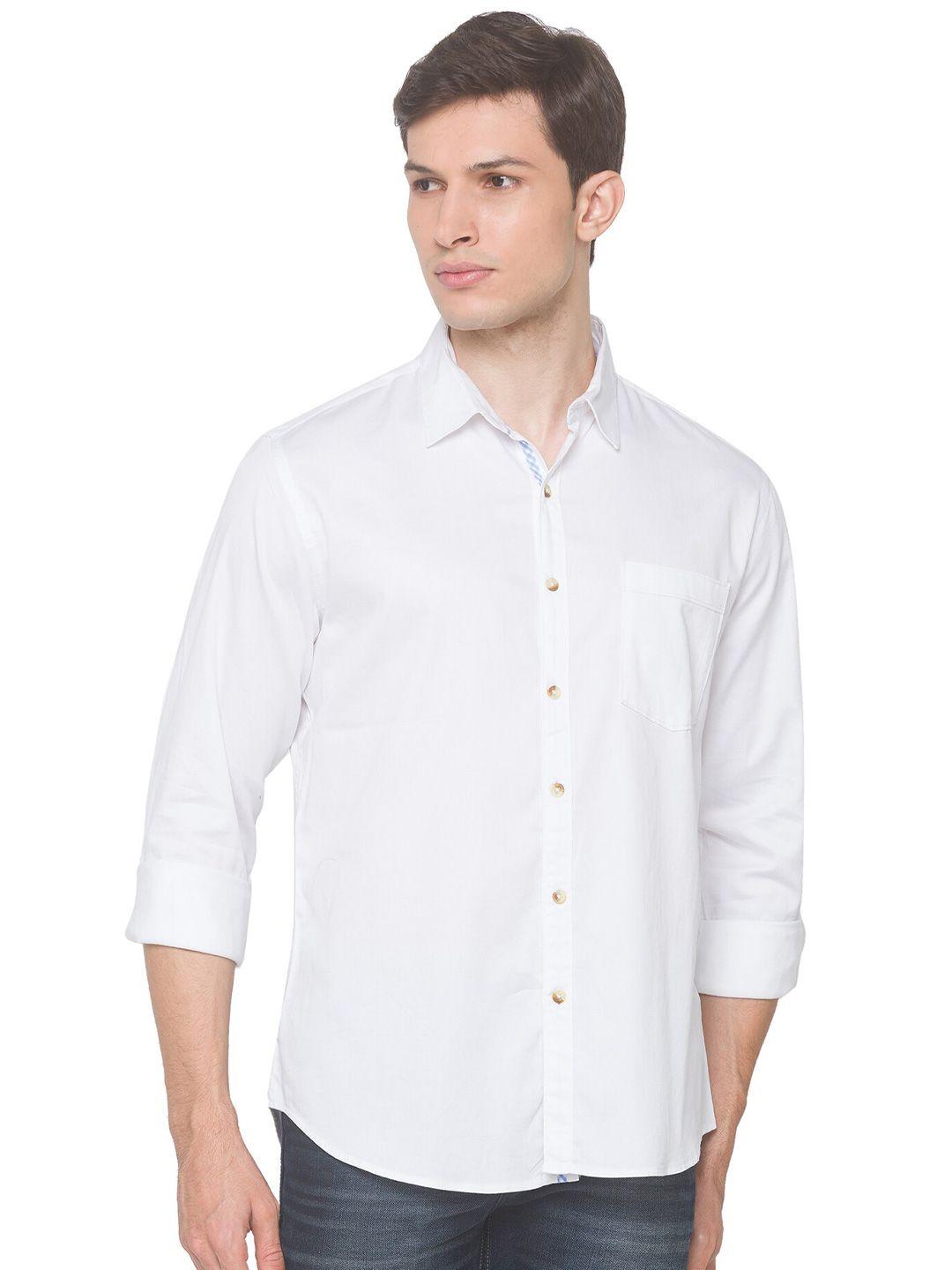 snx classic tailored fit opaque pure cotton casual shirt