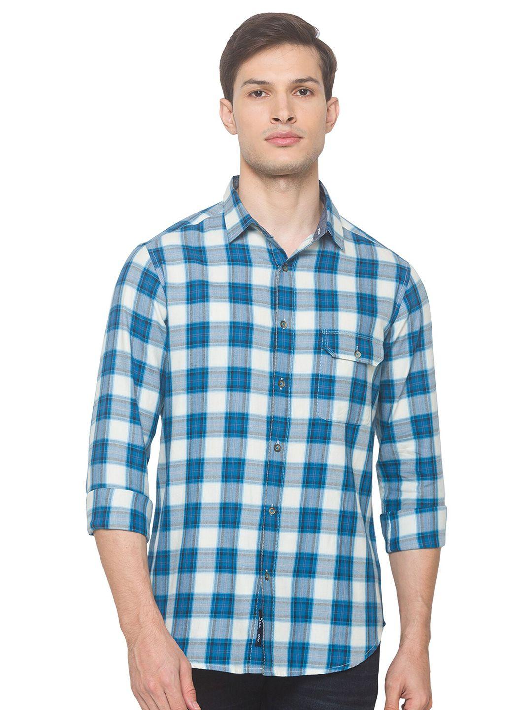 snx classic tailored fit tartan checked pure cotton casual shirt