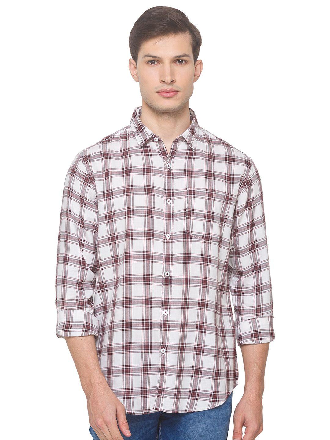 snx classic tailored fit tartan checked pure cotton casual shirt