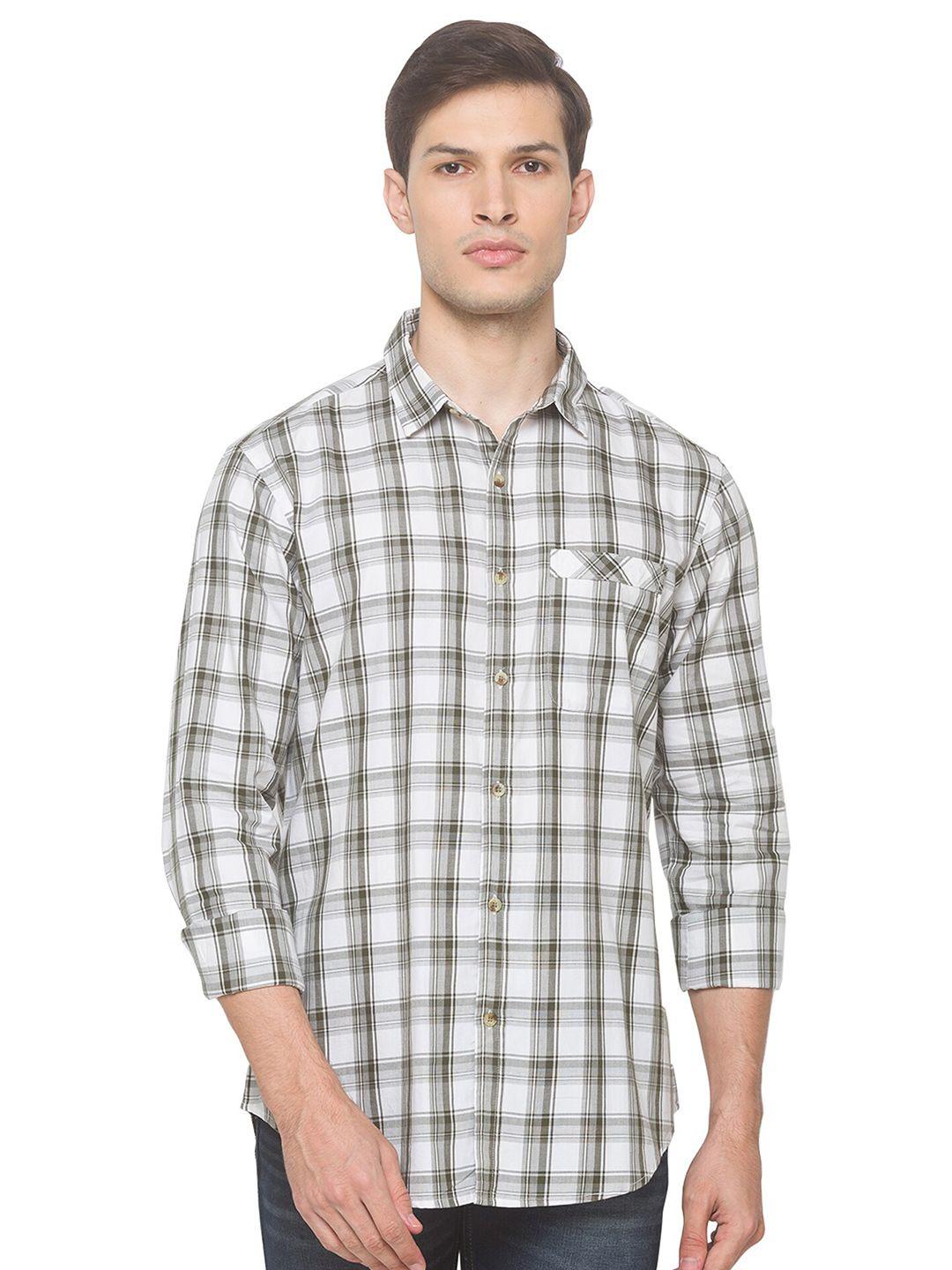 snx classic tailored fit tartan checks pure cotton casual shirt