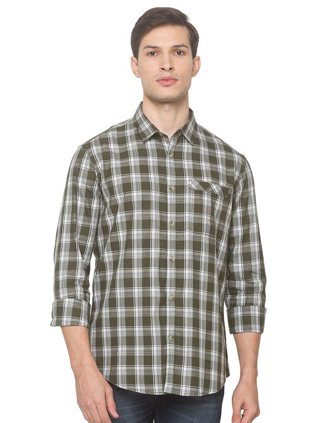 snx classic tailored fit tartan checks pure cotton casual shirt