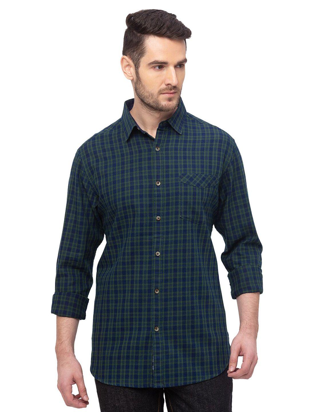 snx classic tailored fit tartan checks pure cotton casual shirt