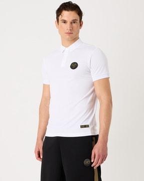 soccer edition logo regular fit half sleeve polo t-shirt