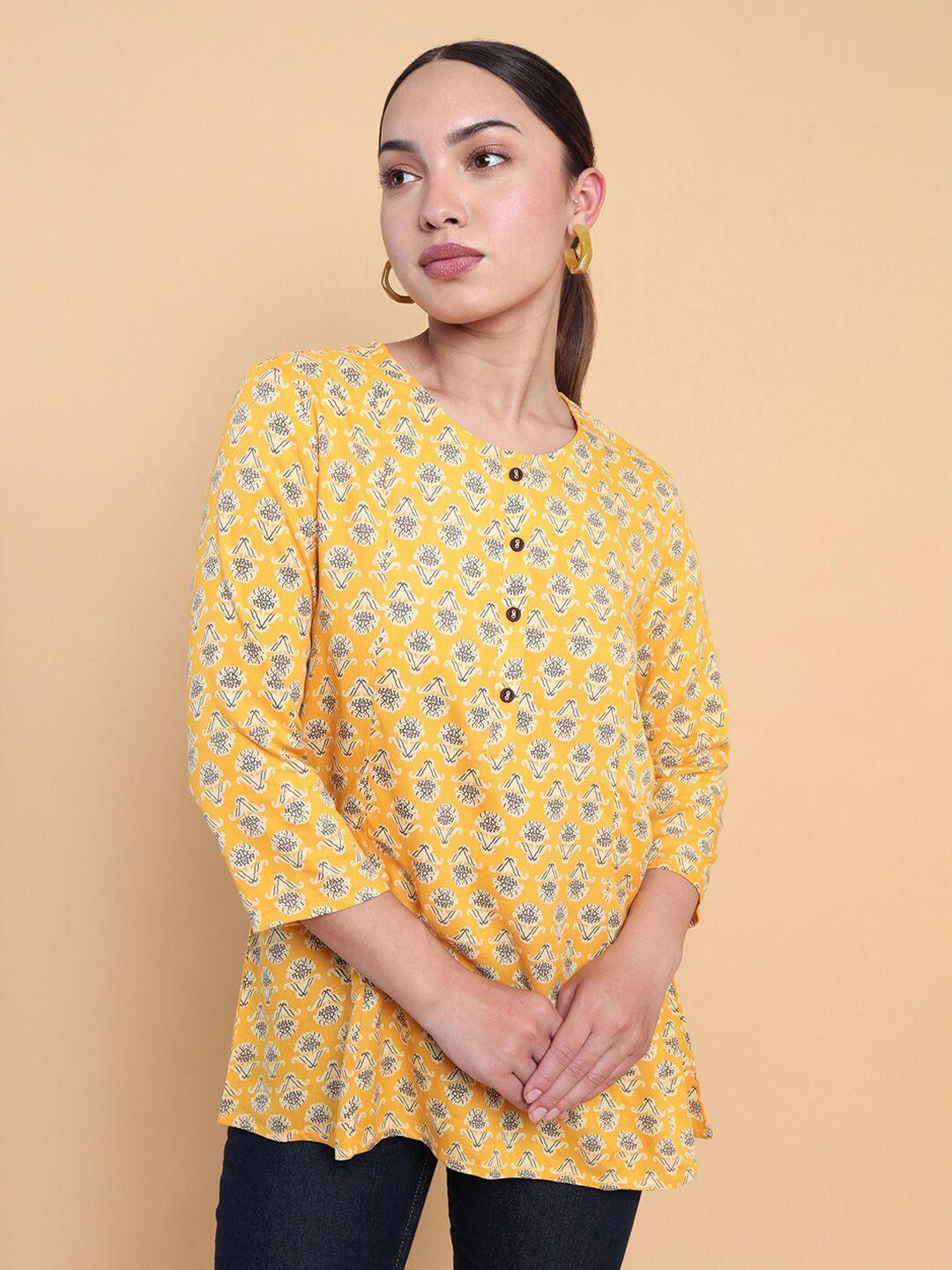soch floral printed round neck tunic