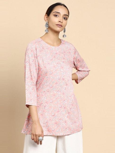 soch pink floral print tunic