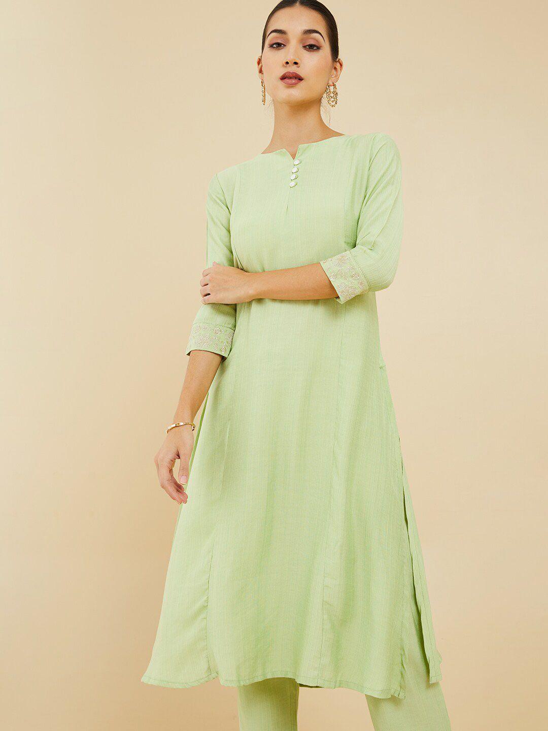 soch boat neck kurta with trousers