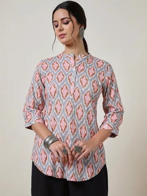 soch grey printed tunic