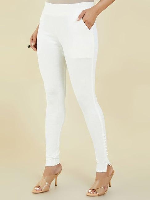 soch off-white cotton leggings