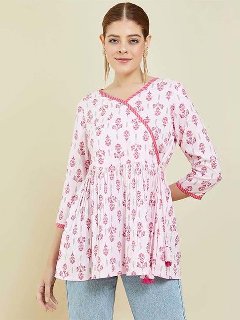 soch pink printed tunic