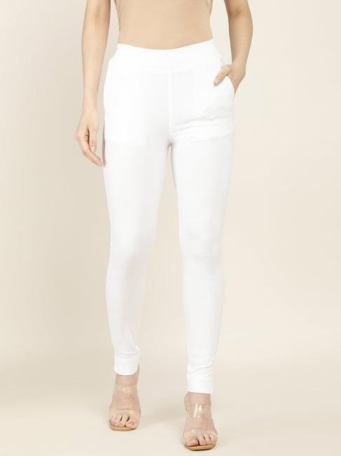 soch white regular fit pants