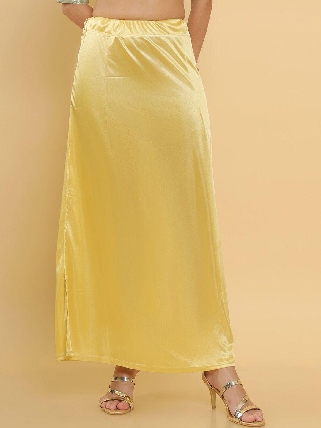 soch women yellow solid saree shape-wear
