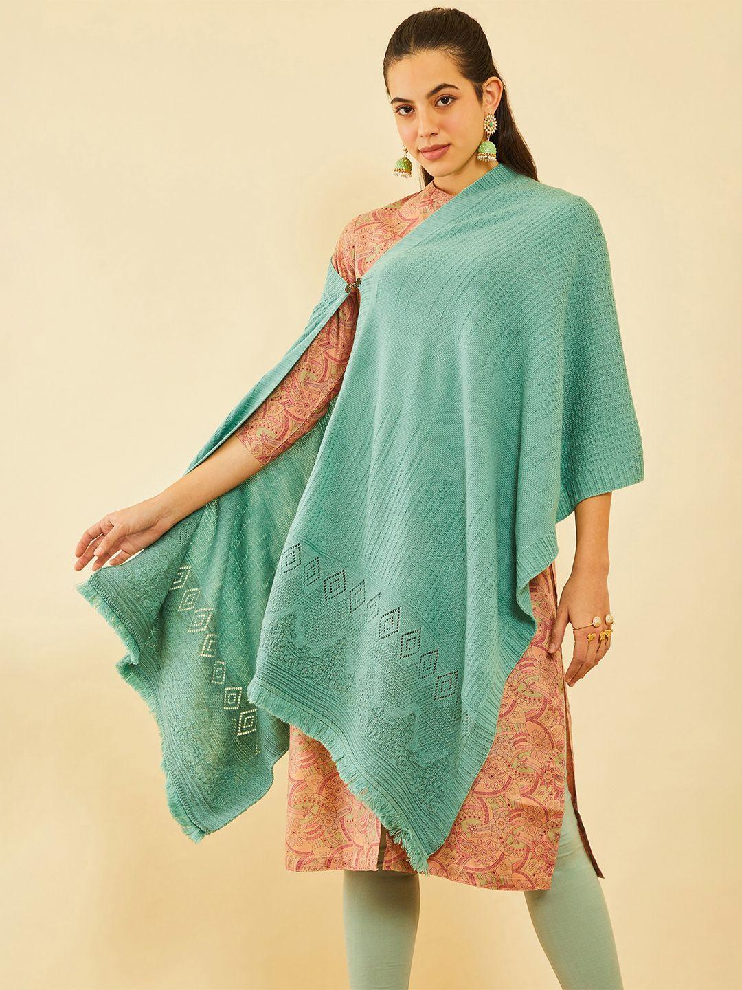 soch woven design acrylic shawl