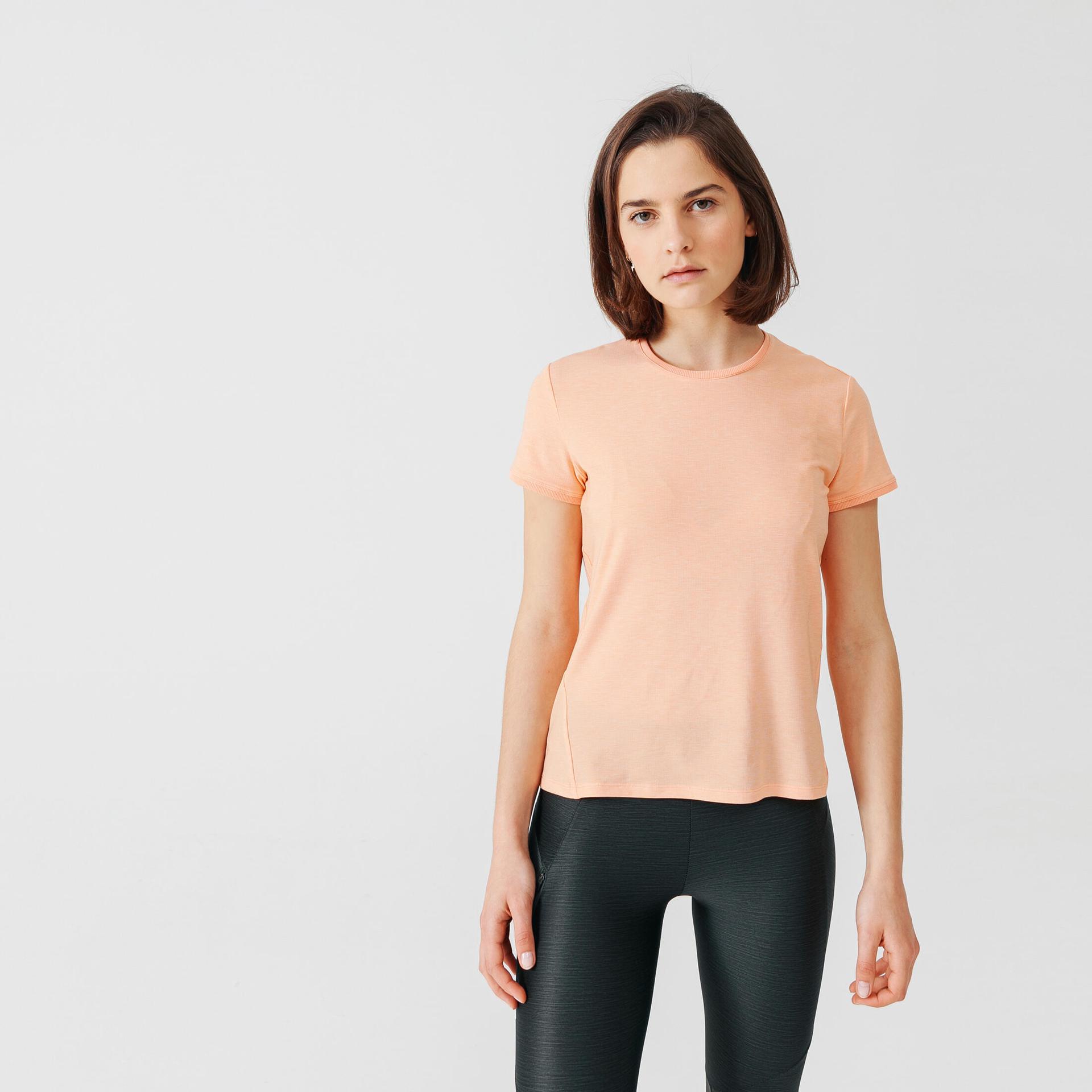 soft and breathable women's running t-shirt - orange