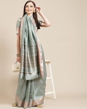 soft cotton silk saree with zari border