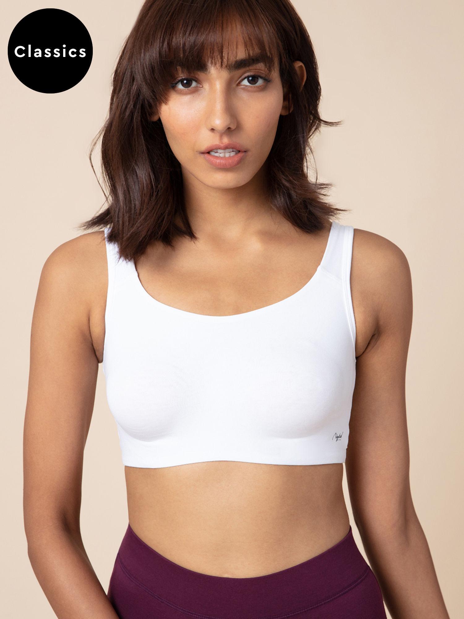 soft cup easy-peasy slip-on bra with full coverage - white nyb113
