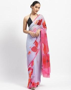 soft diplomacy printed saree