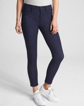 soft-knit mid-rise jeggings