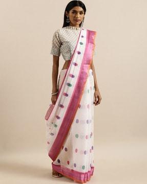 soft linen digital print celebrity saree with digital border