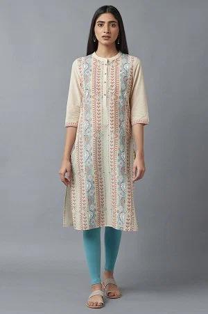 soft multicoloured floral print kurta