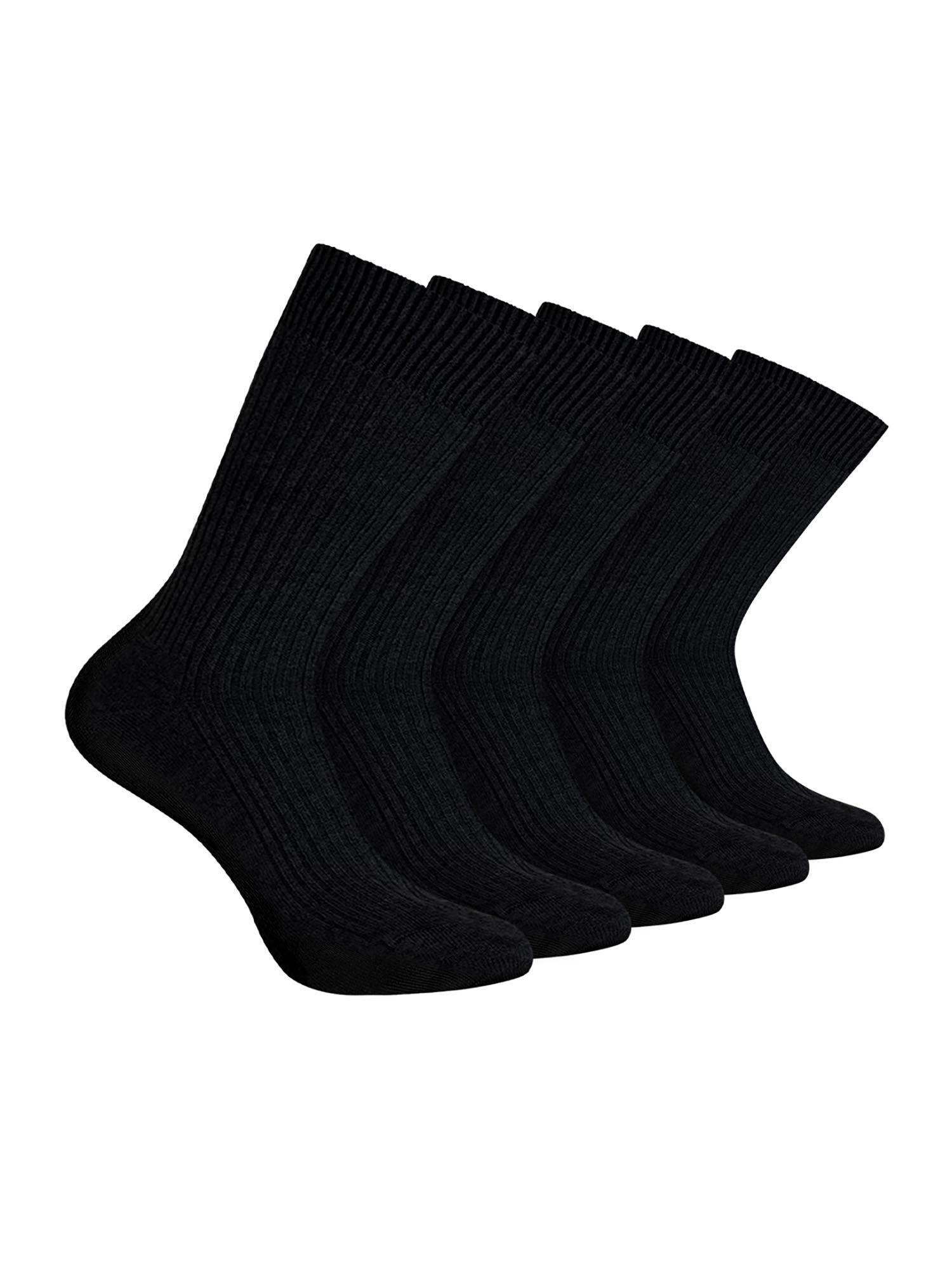 soft odour free organic cotton mens formal bamboo ribbed socks black