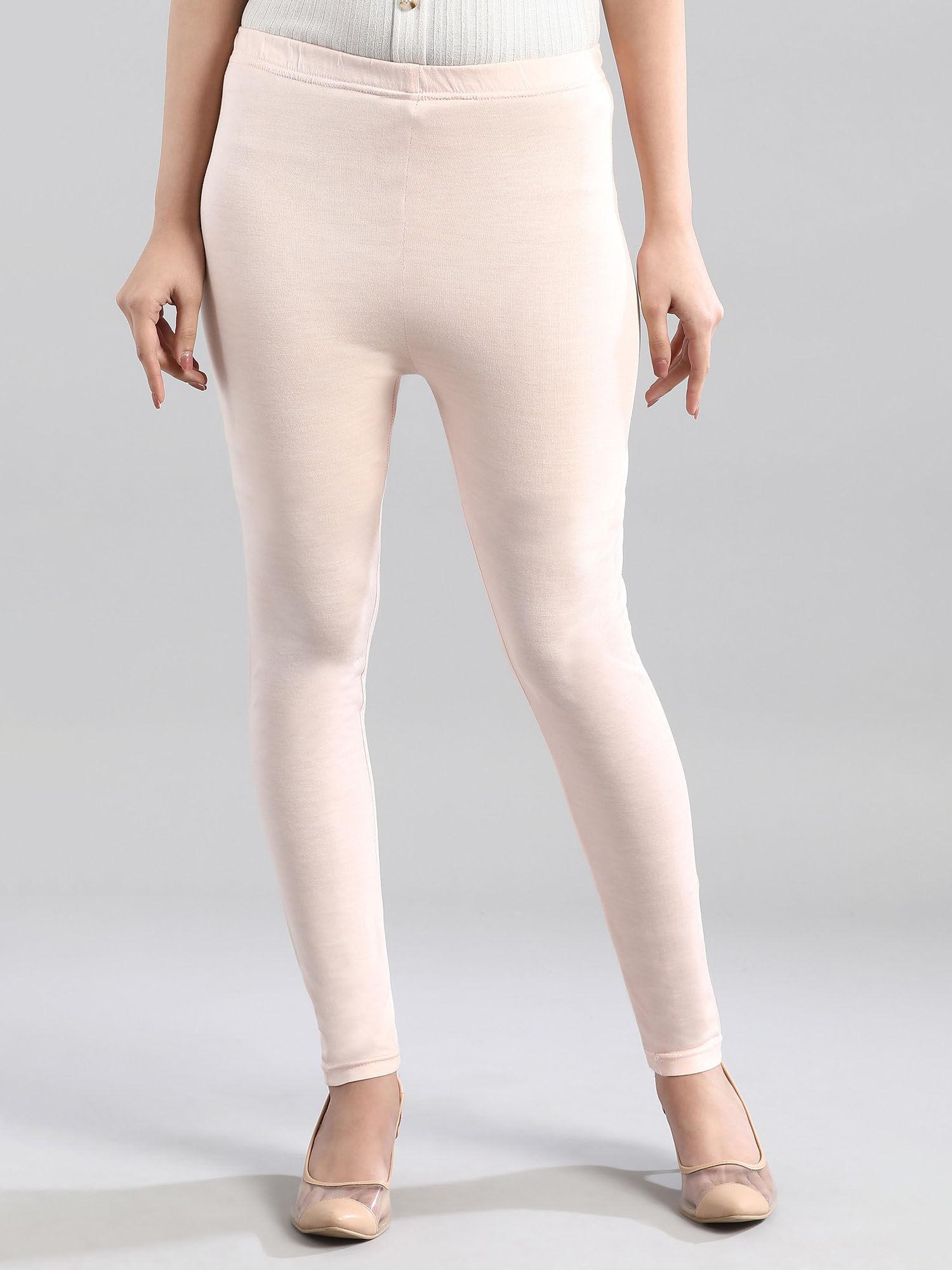 soft pink slim fit tights