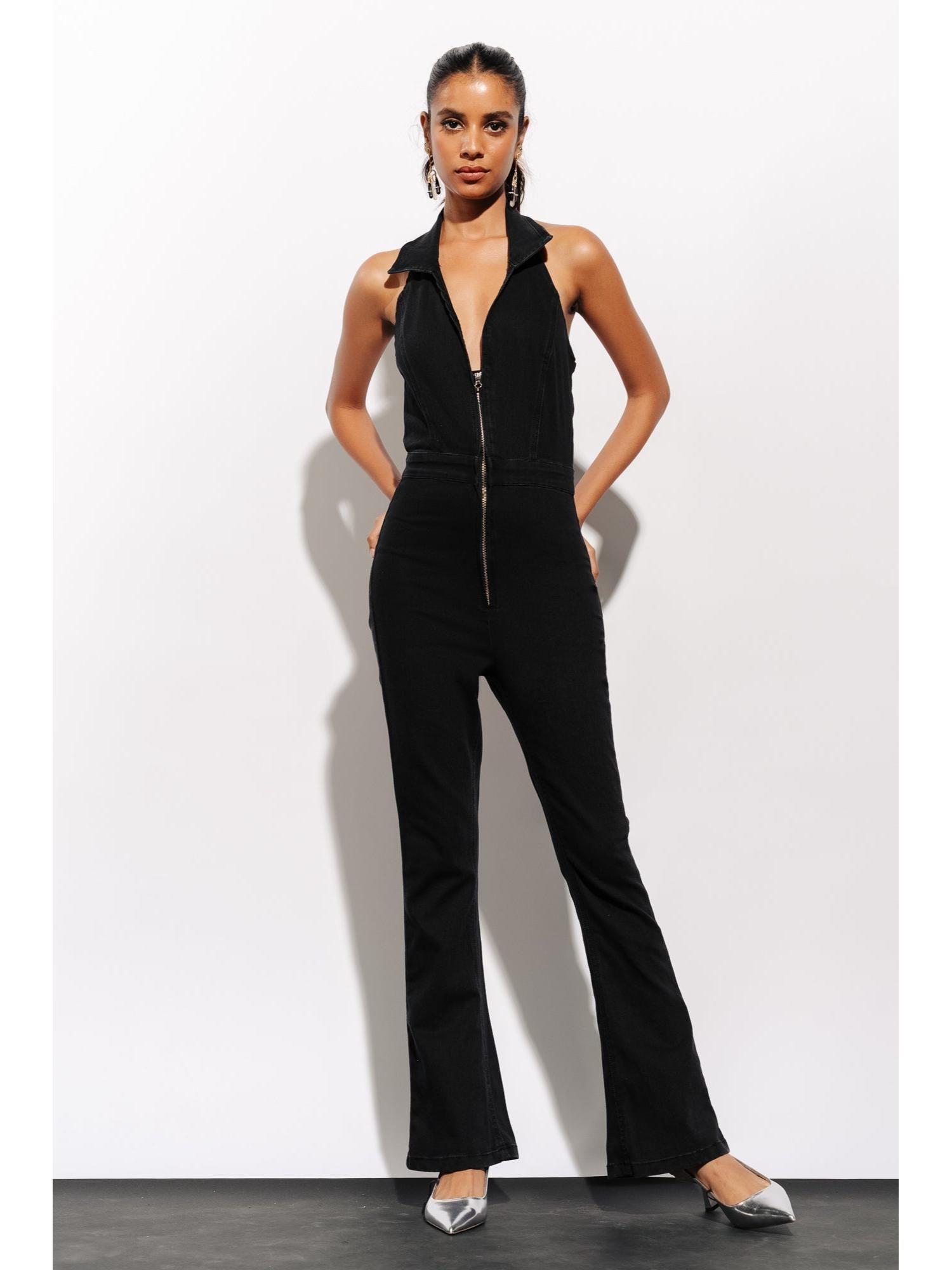 soft sculpt black jumpsuit