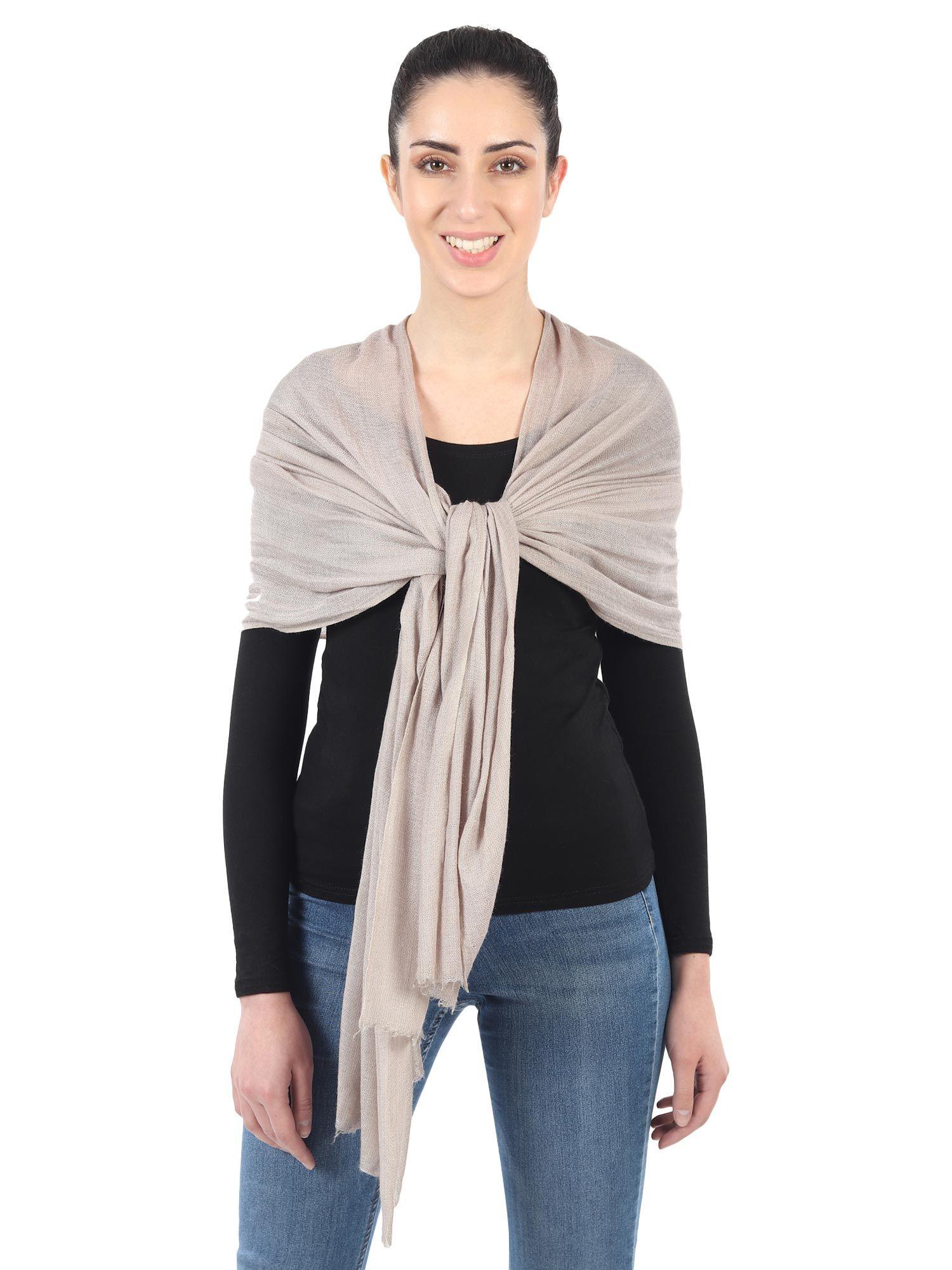 soft unisex pashmina stole with hanger -grey (set of 2)