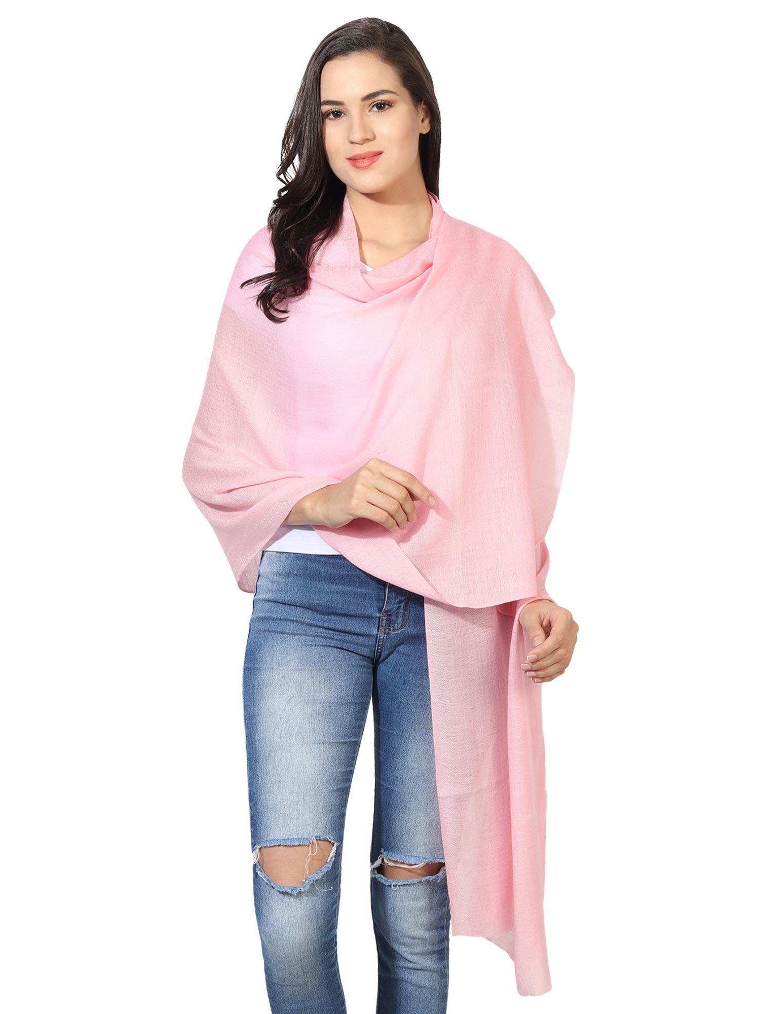 soft unisex pashmina stole with hanger -pink (set of 2)