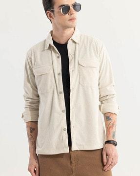 softline relaxed fit shirt with flap pockets